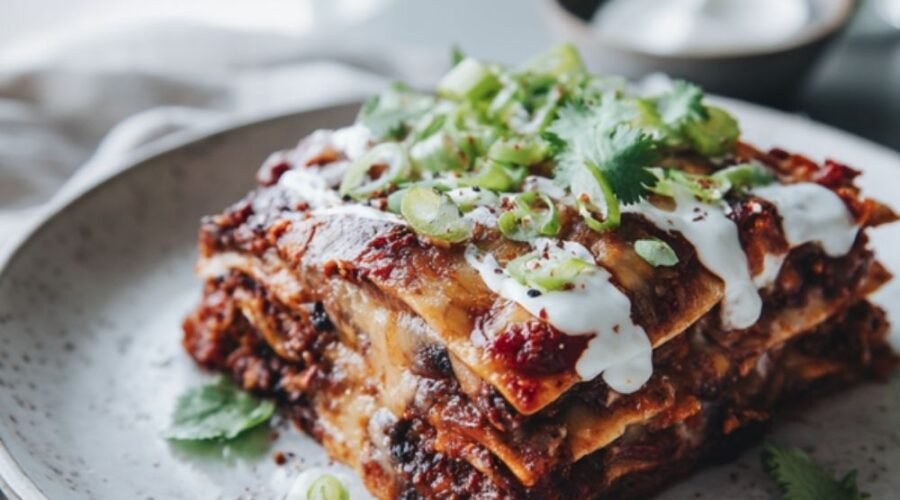 Vegetarian Stacked Enchiladas
