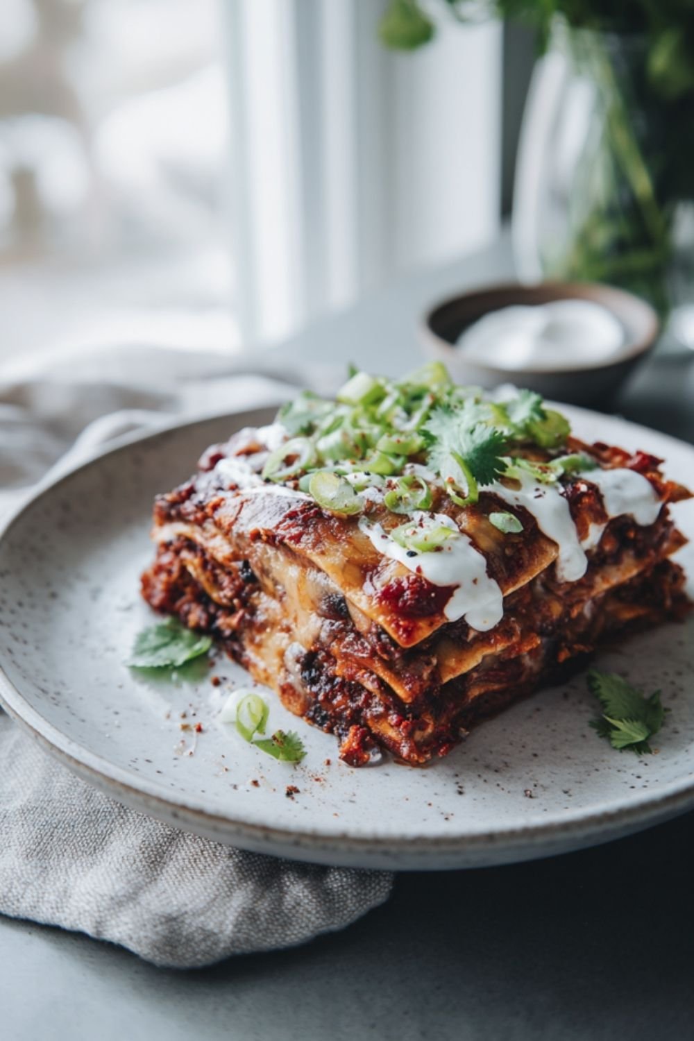 Vegetarian Stacked Enchiladas