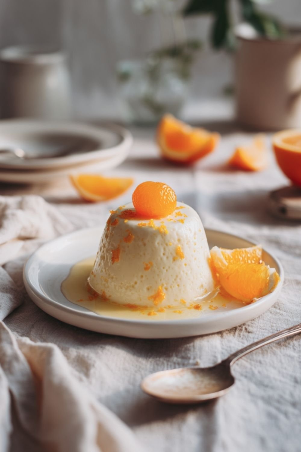 Mary Berry Orange panna cotta with soaked oranges