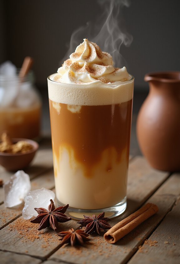 creamy cold chocolatey chai tea latte