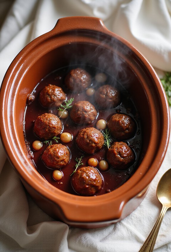 slow cooked meatball appetizer delight