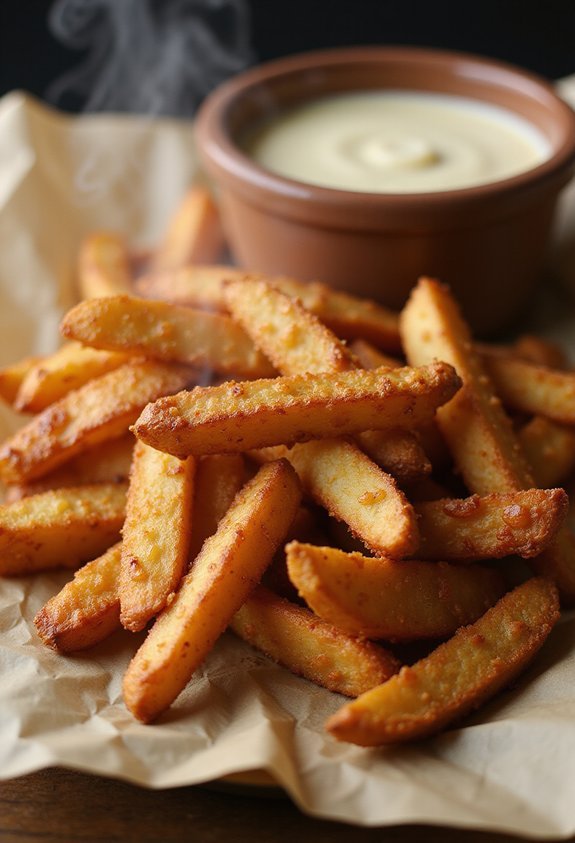 two stage frying for crispy steak fries