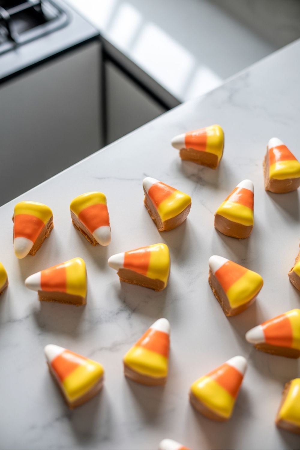 Candy Corn Peanut Butter Bites