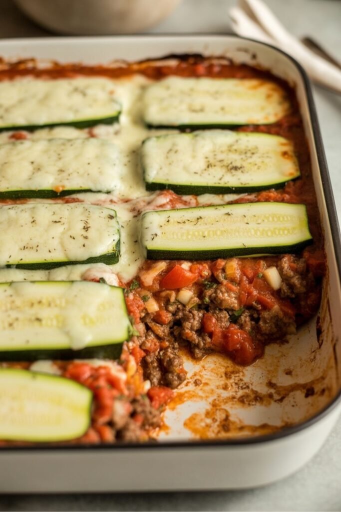 Low Carb Zucchini Beef Bake