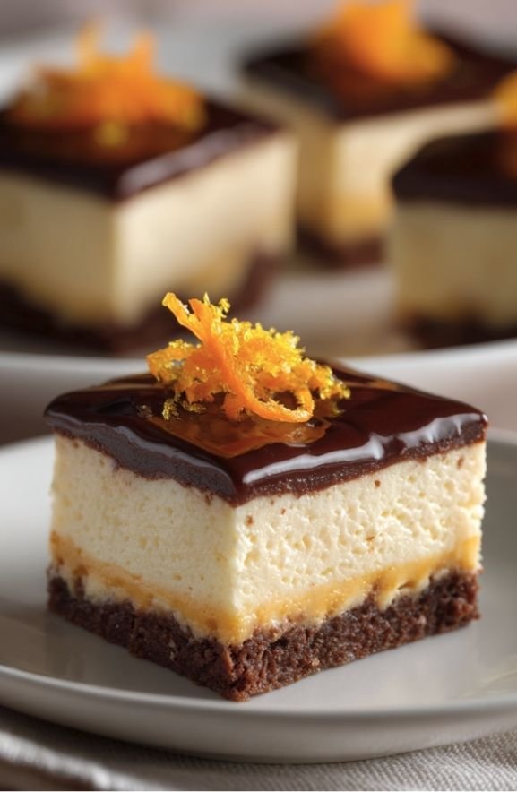 Orange Chocolate Cheesecake Bars (2)