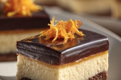 Orange Chocolate Cheesecake Bars