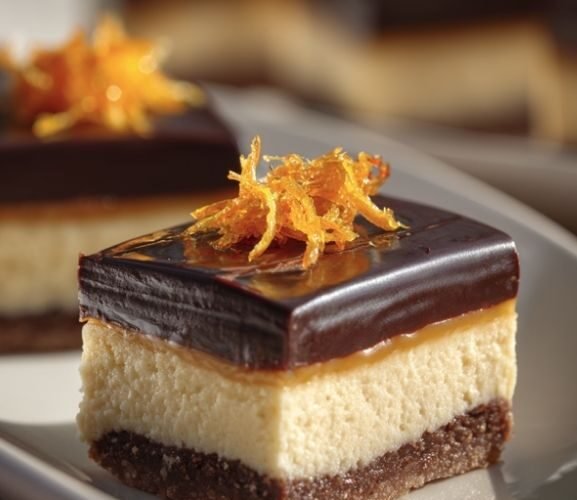 Orange Chocolate Cheesecake Bars