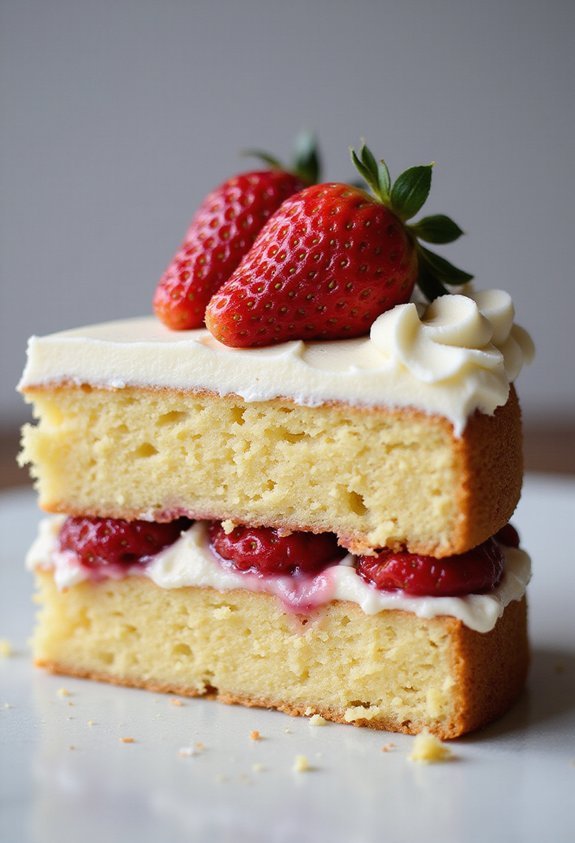 light fluffy creamy strawberry