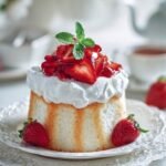 strawberry angel food cake dessert