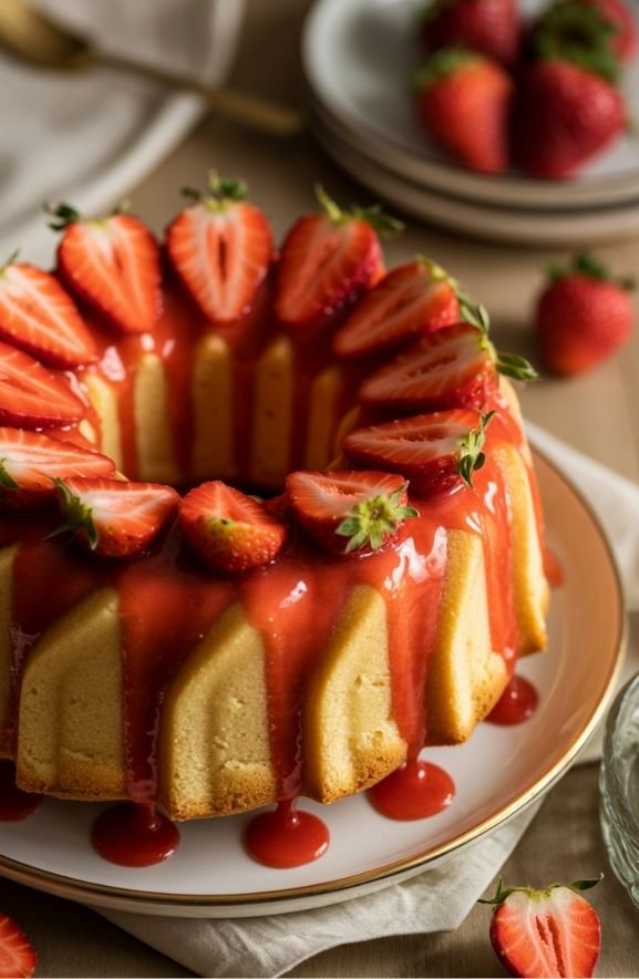Strawberry Bundt Cake