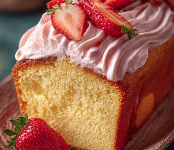 strawberry cream cheese pound cake