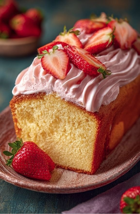 strawberry cream cheese pound cake