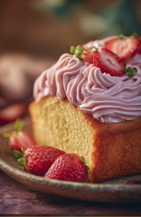 strawberry cream cheese pound cake