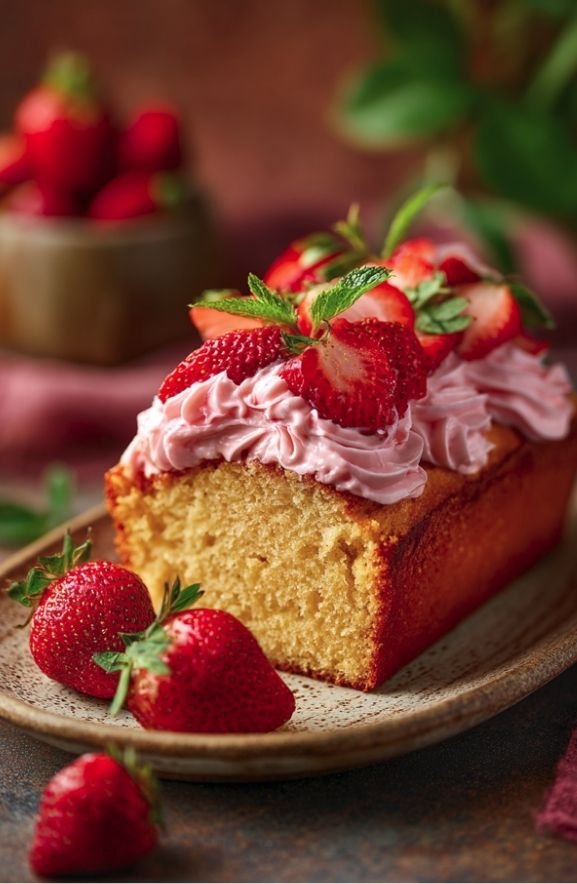 strawberry cream cheese pound cake