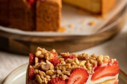 Strawberry Crunch Cake
