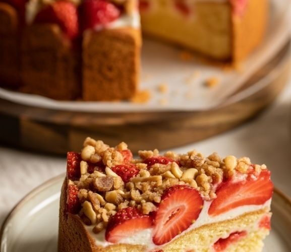 Strawberry Crunch Cake