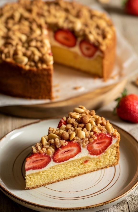 Strawberry Crunch Cake