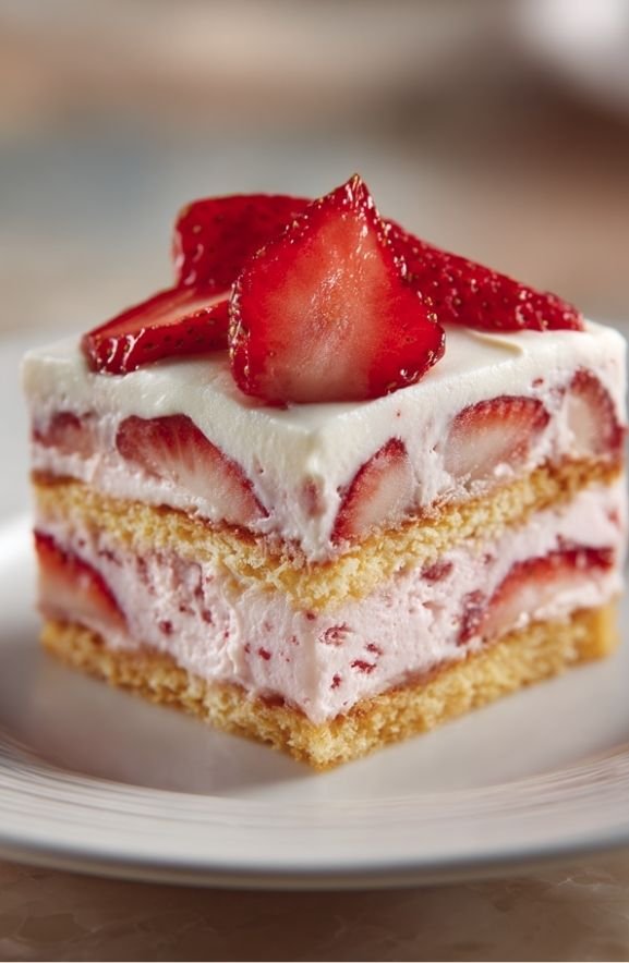 strawberry ice cream cake