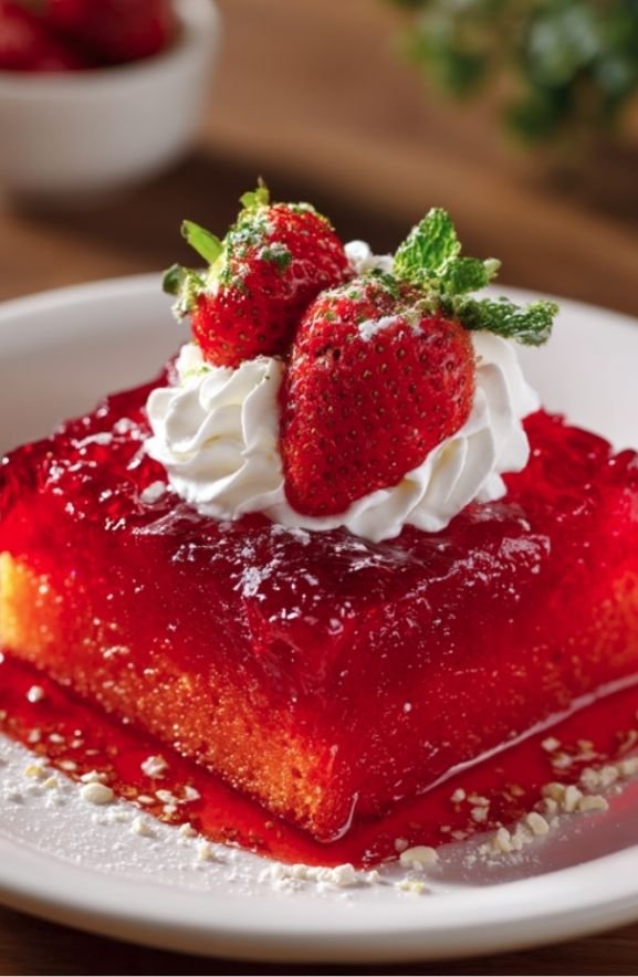 strawberry jello poke cake