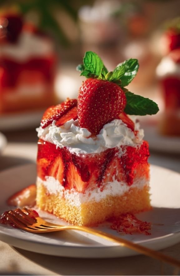 strawberry jello poke cake