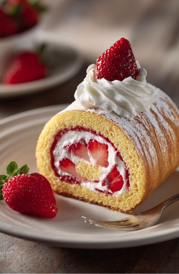 strawberry roll cake