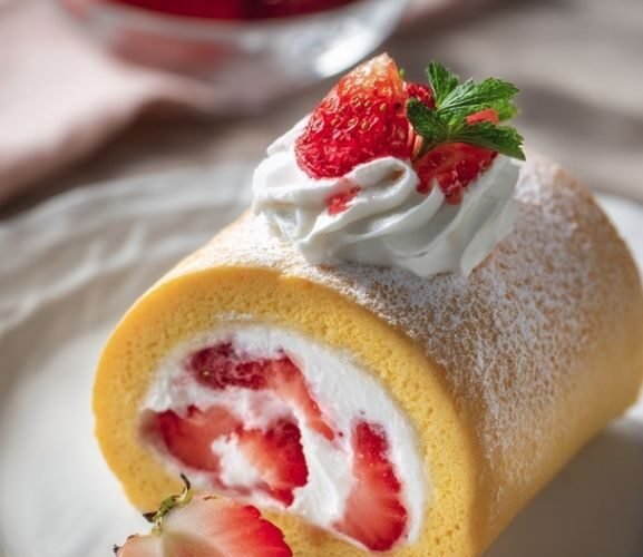 strawberry roll cake