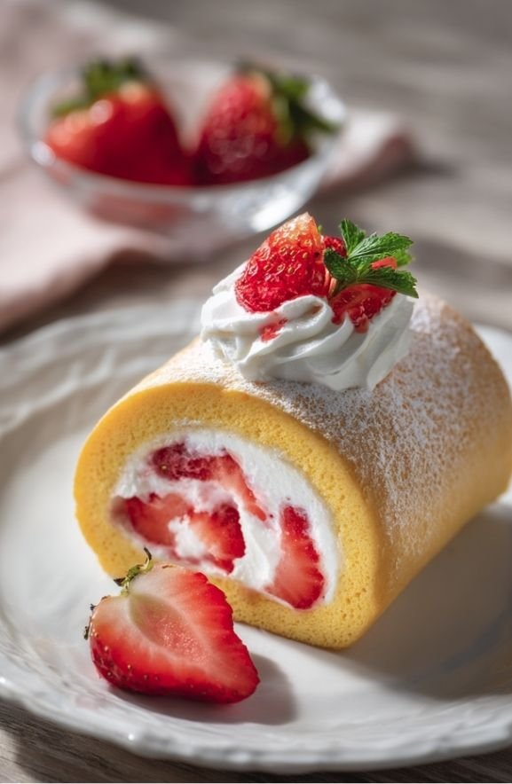 strawberry roll cake