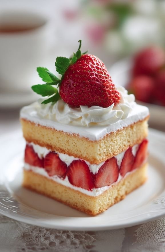strawberry sponge cake