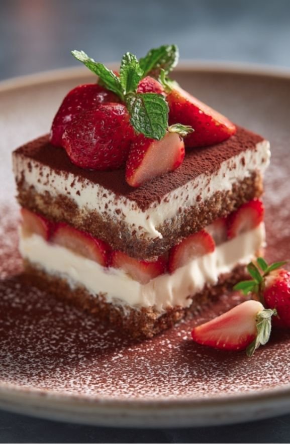 strawberry tiramisu cake