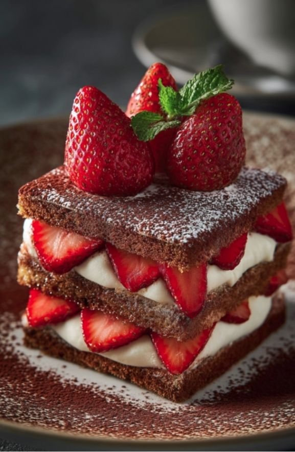 strawberry tiramisu cake