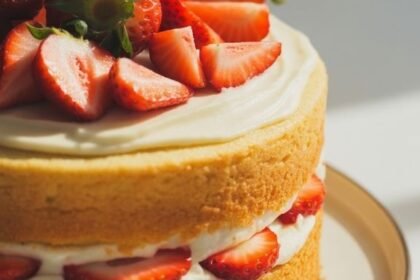 Strawberry Vanilla Cake Recipe