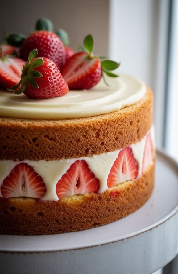 Strawberry Vanilla Cake Recipe