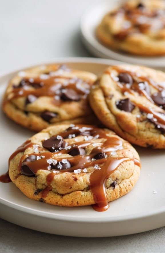Salted Caramel Chocolate Chip Cookie
