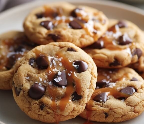 Salted Caramel Chocolate Chip Cookie