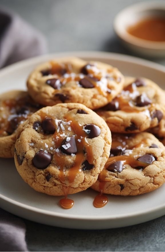 Salted Caramel Chocolate Chip Cookie