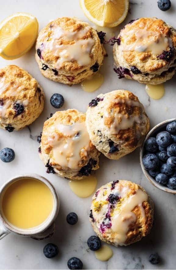 lemon blueberry scones