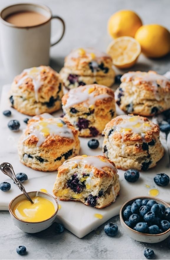 lemon blueberry scones