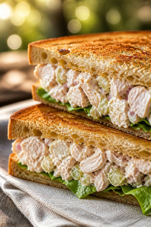 comforting chicken salad sandwiches