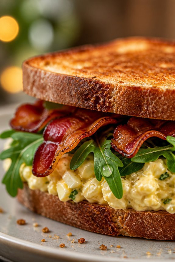 crispy bacon egg salad