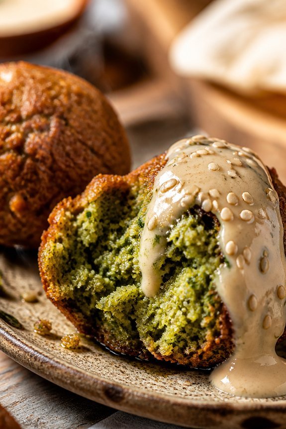 crispy falafel with tahini