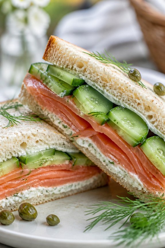 elegant smoked salmon sandwiches