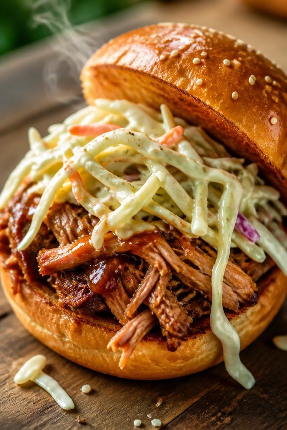 flavorful pulled pork sandwiches