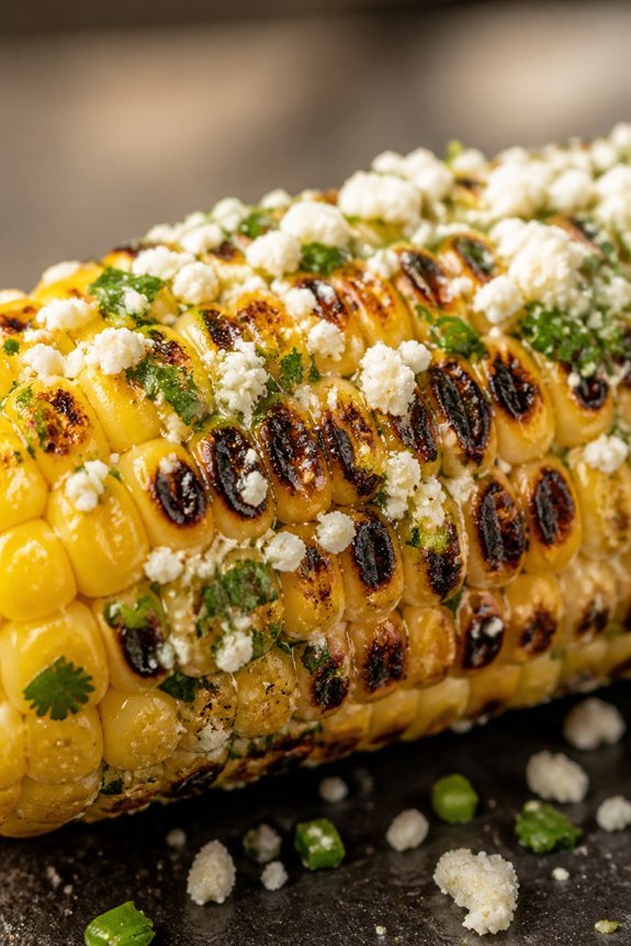 grilled corn with herb butter