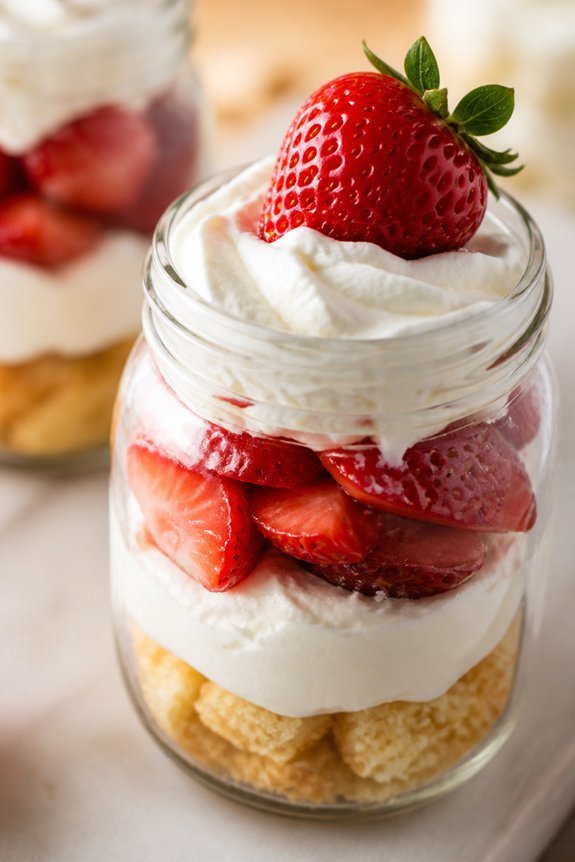 layered dessert in jars