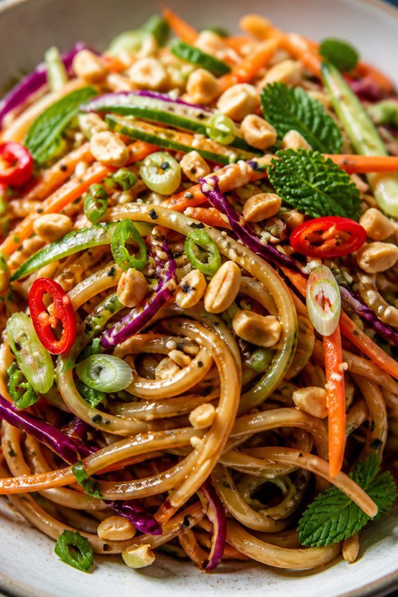 nutty sesame noodle salad