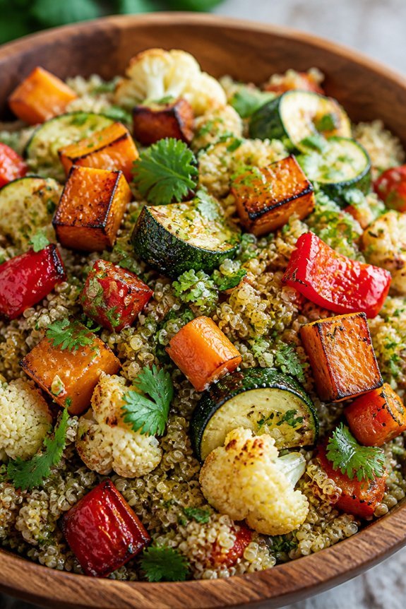 quinoa salad with roasted vegetables