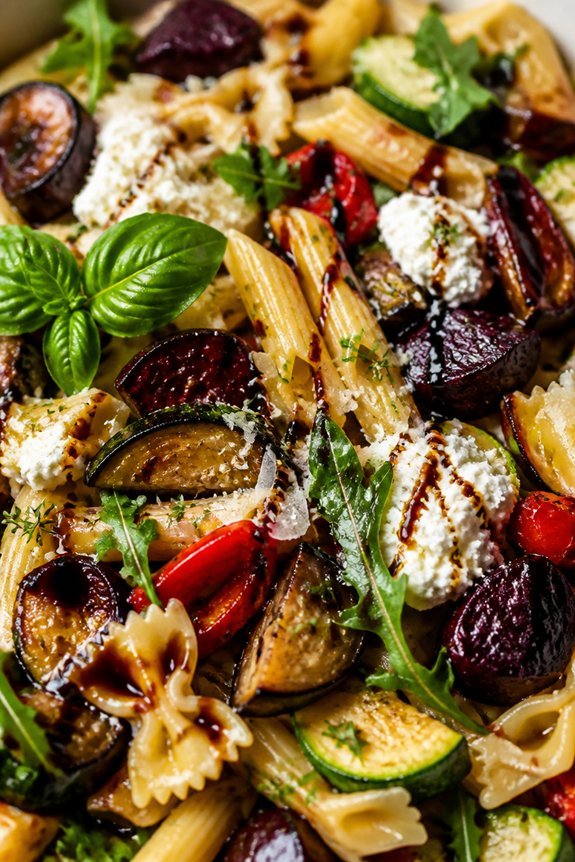 roasted vegetable pasta salad