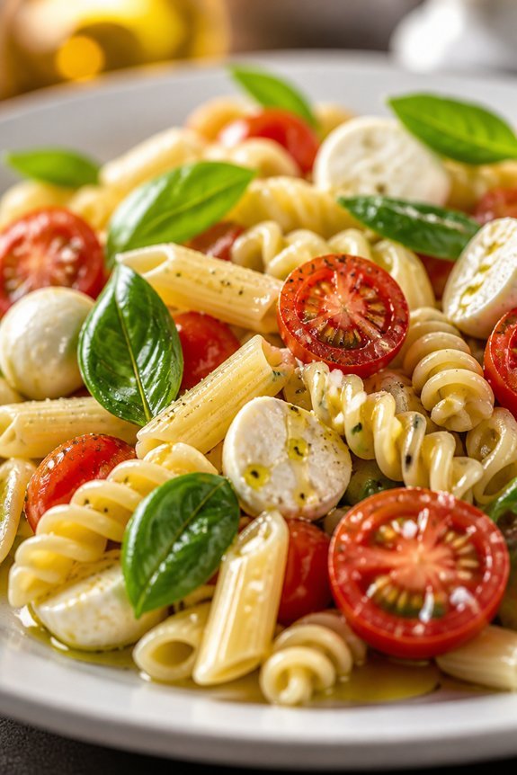 simple caprese pasta salad