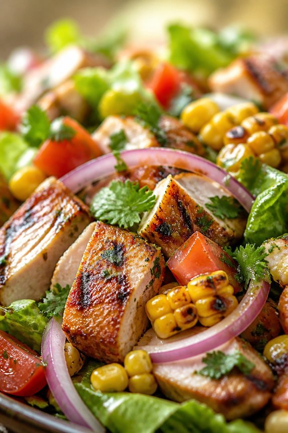 smoky grilled chicken salad