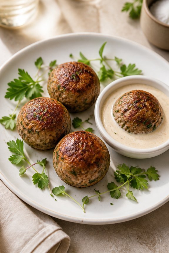 tender herb meatballs recipe